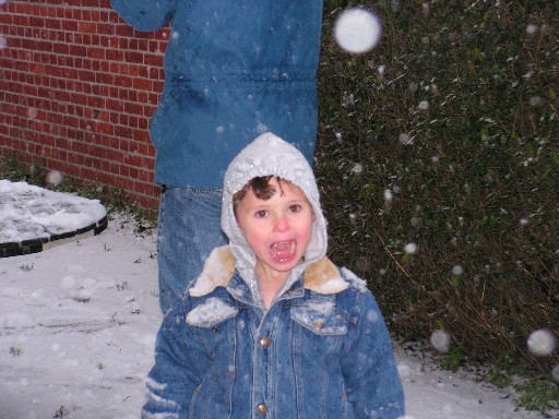 Elias in the snow